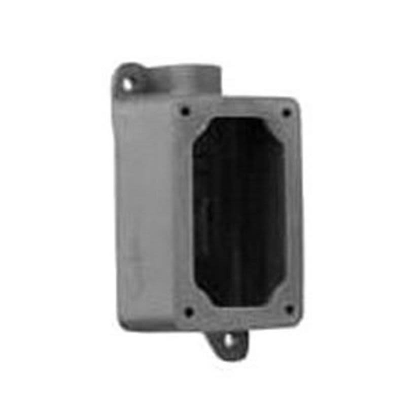 Appleton® EFDC175-NL-Q 1-Gang Feed-Through Electrical Box, NEMA 7CD/9EFG NEMA Rating, Malleable Iron, Gray